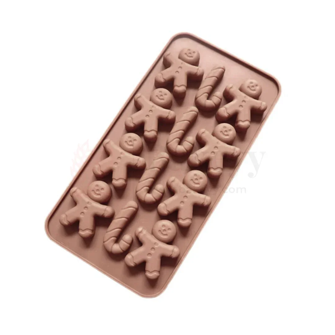 Gingerbread Man Silicone Chocolate Mould | Non-Stick Baking & Candy Making Tray | 1 Piece - Image 4