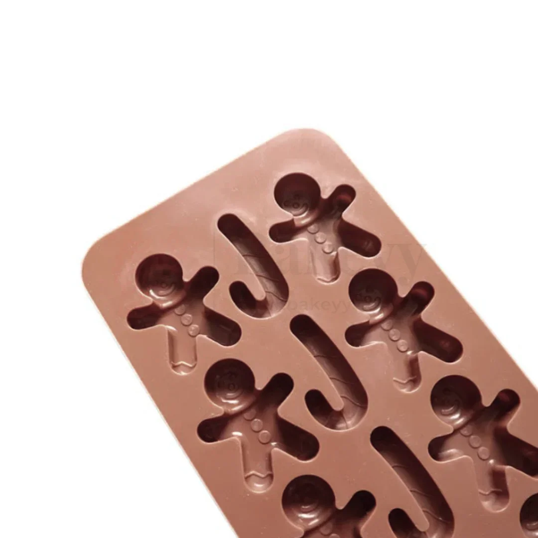 Gingerbread Man Silicone Chocolate Mould | Non-Stick Baking & Candy Making Tray | 1 Piece - Image 5