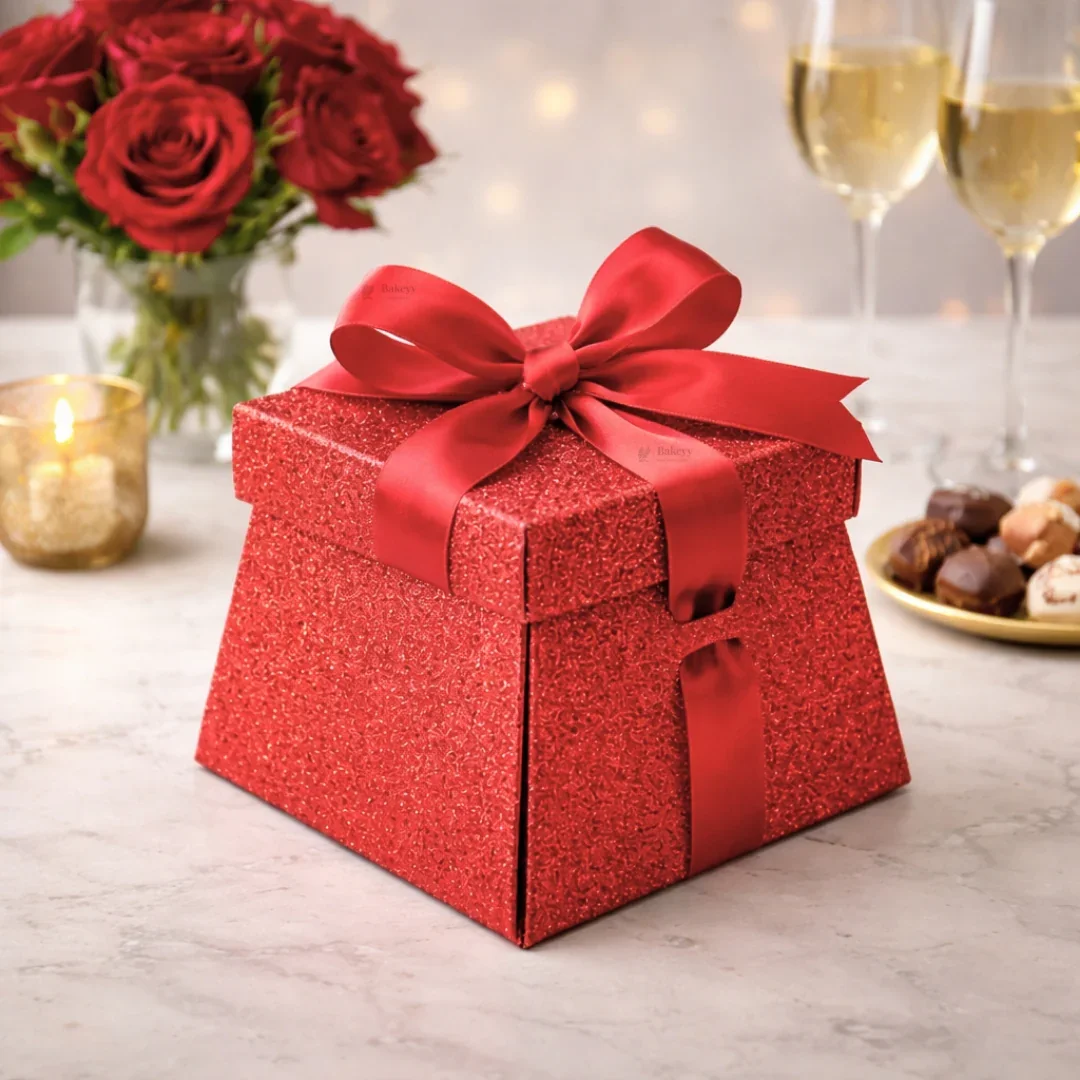 Glitter Gift Box with Ribbon | Premium Glitter Goodie Box | 3 Colors Available | Pack of 10 - Image 5
