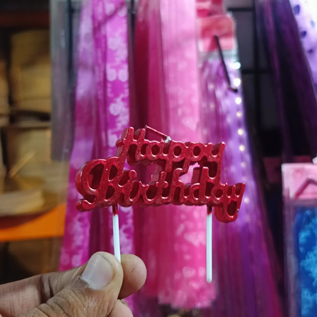 Happy Birthday Cake Topper | Multi-Color Elegant Party Decorations | Pack of 1 - Image 10