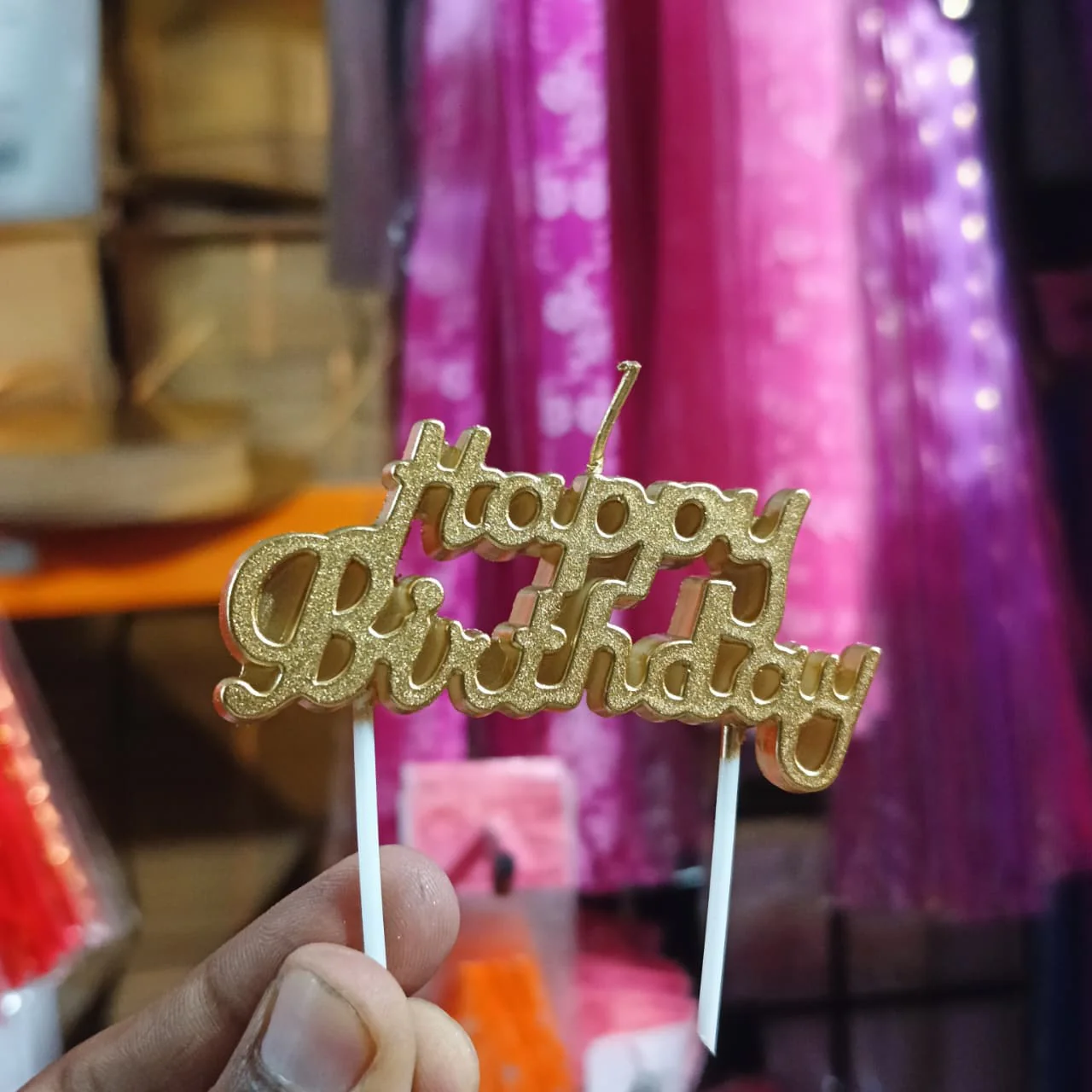 Happy Birthday Cake Topper | Multi-Color Elegant Party Decorations | Pack of 1 - Image 14