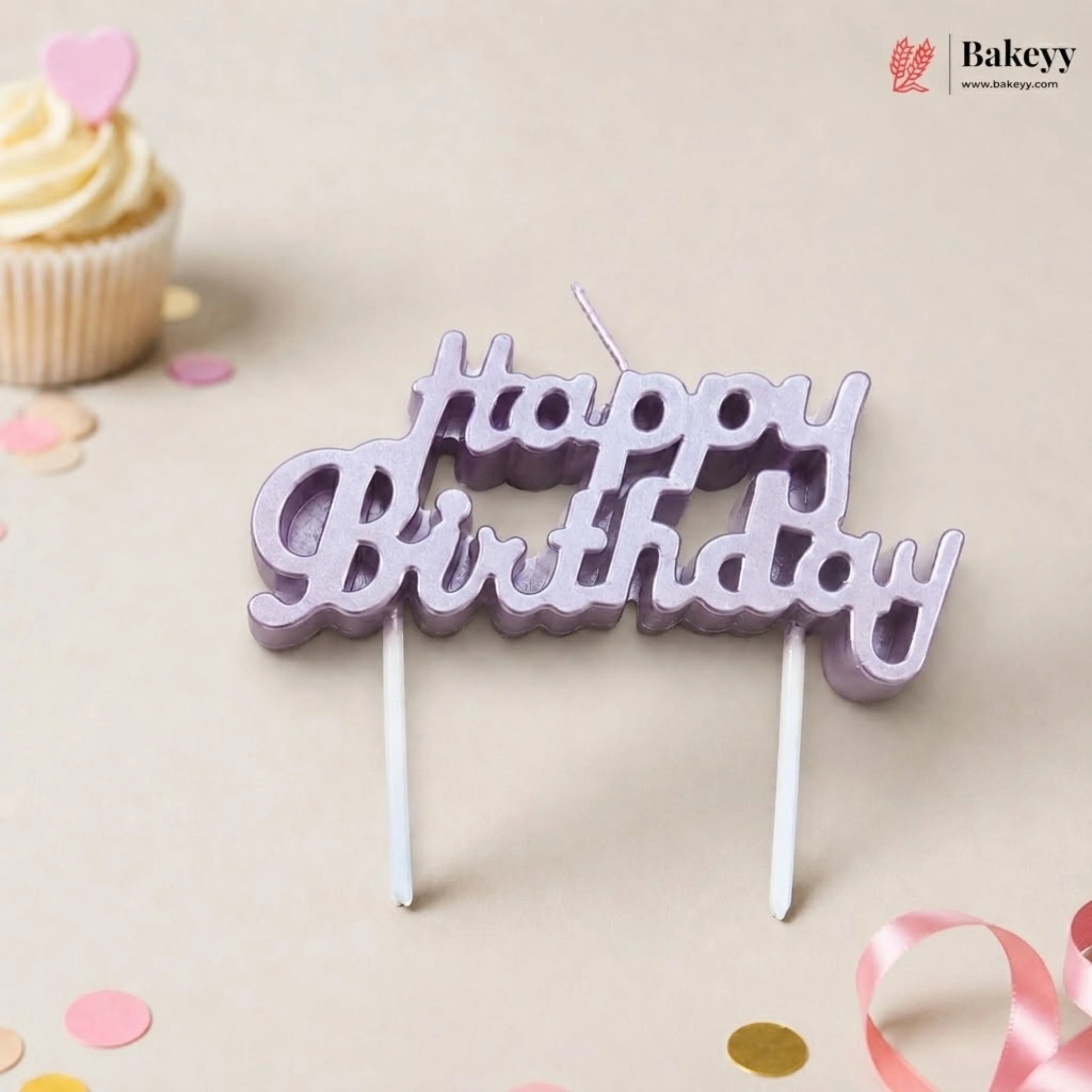 Happy Birthday Cake Topper | Multi-Color Elegant Party Decorations | Pack of 1 - Image 4