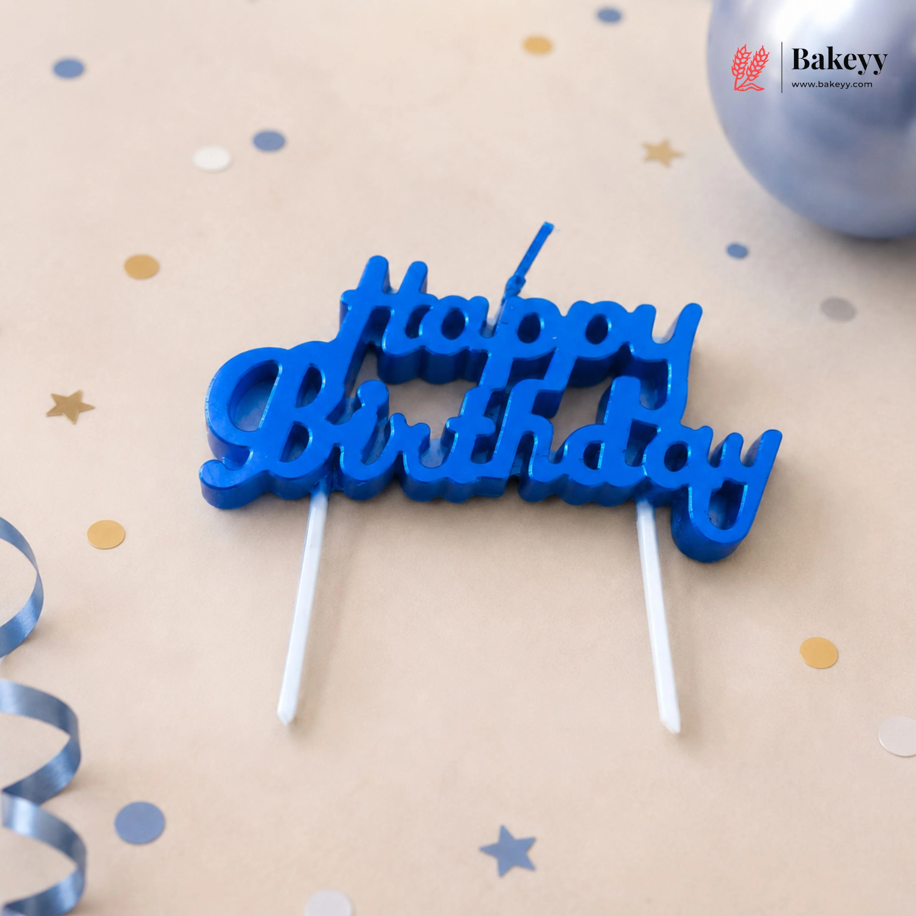 Happy Birthday Cake Topper | Multi-Color Elegant Party Decorations | Pack of 1 - Image 5