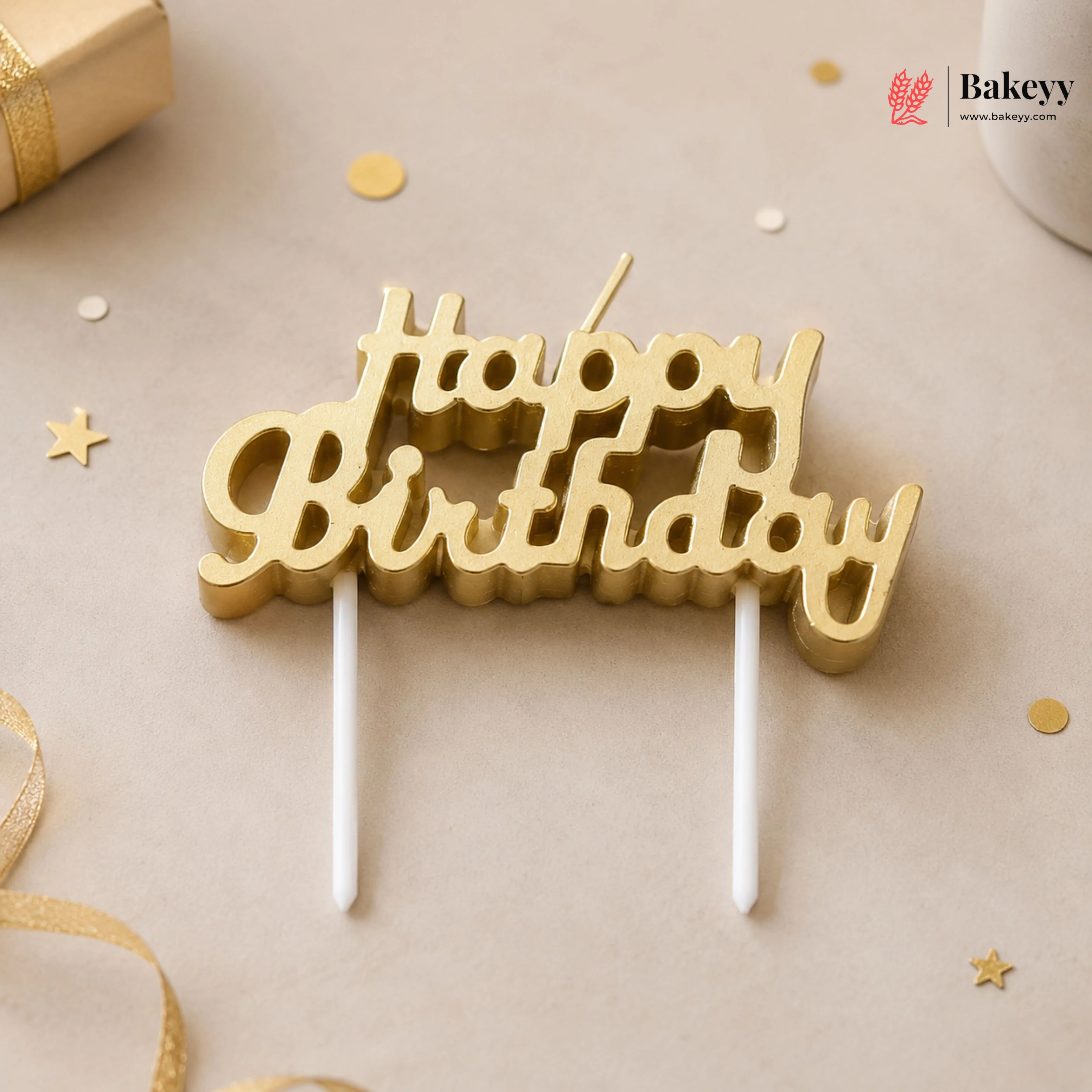 Happy Birthday Cake Topper | Multi-Color Elegant Party Decorations | Pack of 1 - Image 7