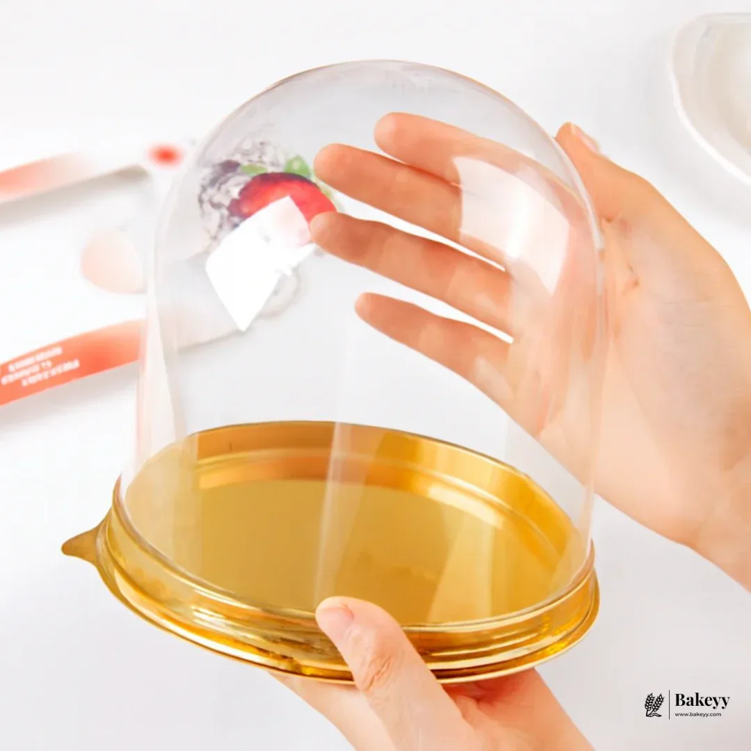 Gold Base Dome Cake Container | Pack of 50 - Image 5