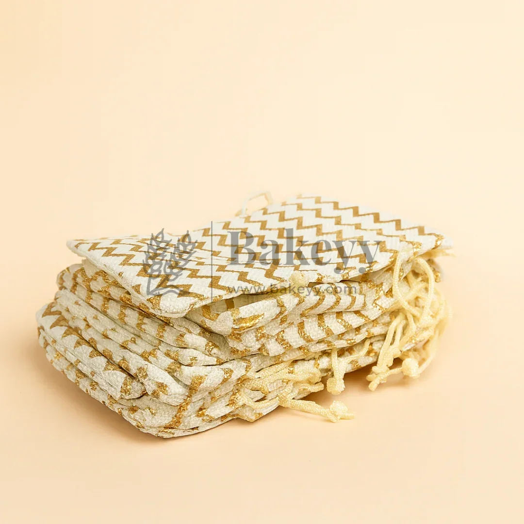 10x14 Cm | Gold Foiling Jute Potli Bags | Pack of 50 - Image 6