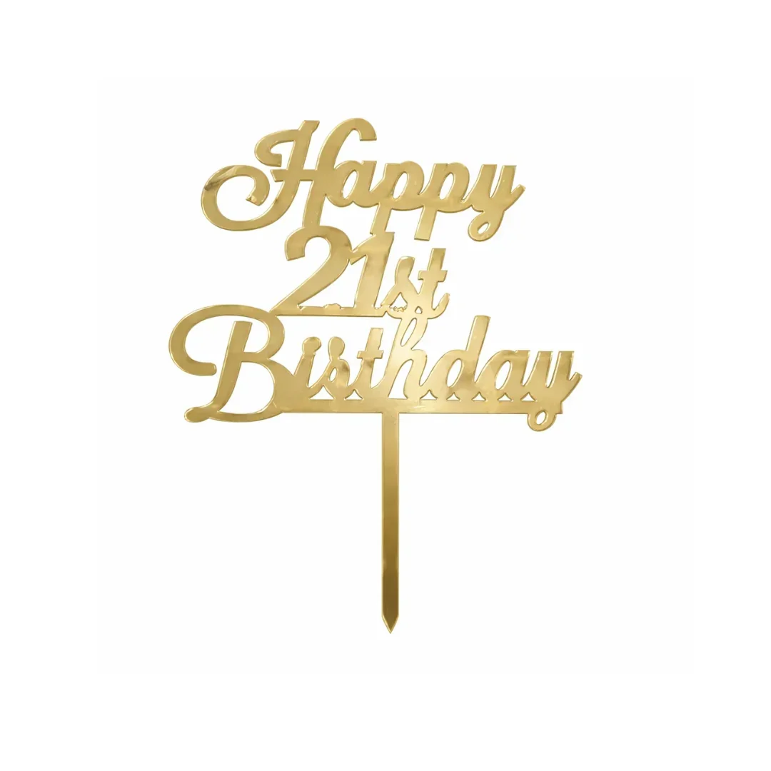 4 Inch | Gold Milestone Celebration Cake Topper | Timeless Birthday & Anniversary | Pack of 5 - Image 11