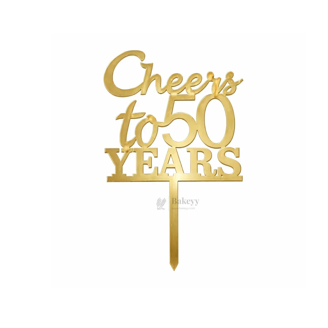 4 Inch | Gold Milestone Celebration Cake Topper | Timeless Birthday & Anniversary | Pack of 5 - Image 5