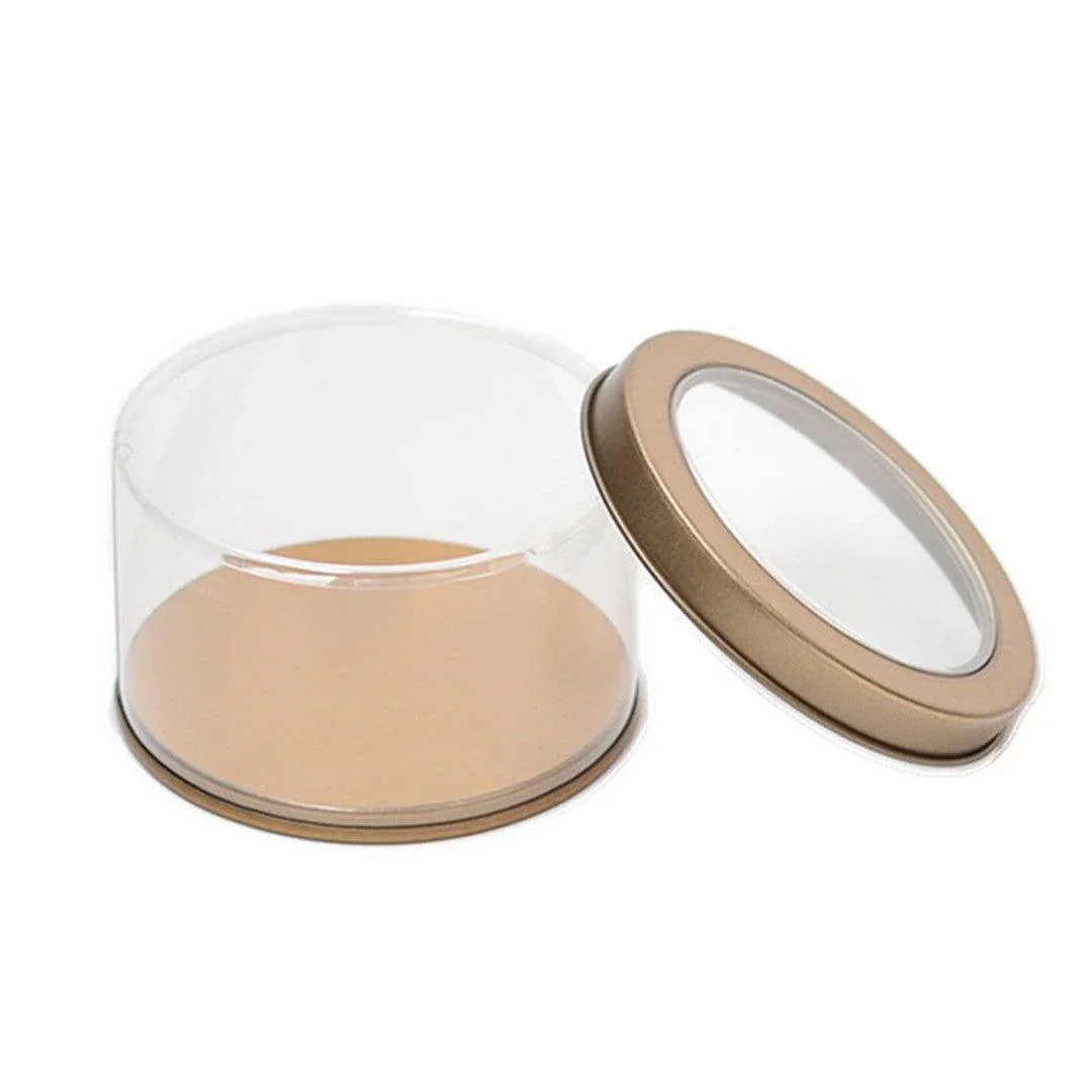 Gold Round Empty Decorative Acrylic Box | Gift Box | Chocolate Box | Pack of 1 - Image 5