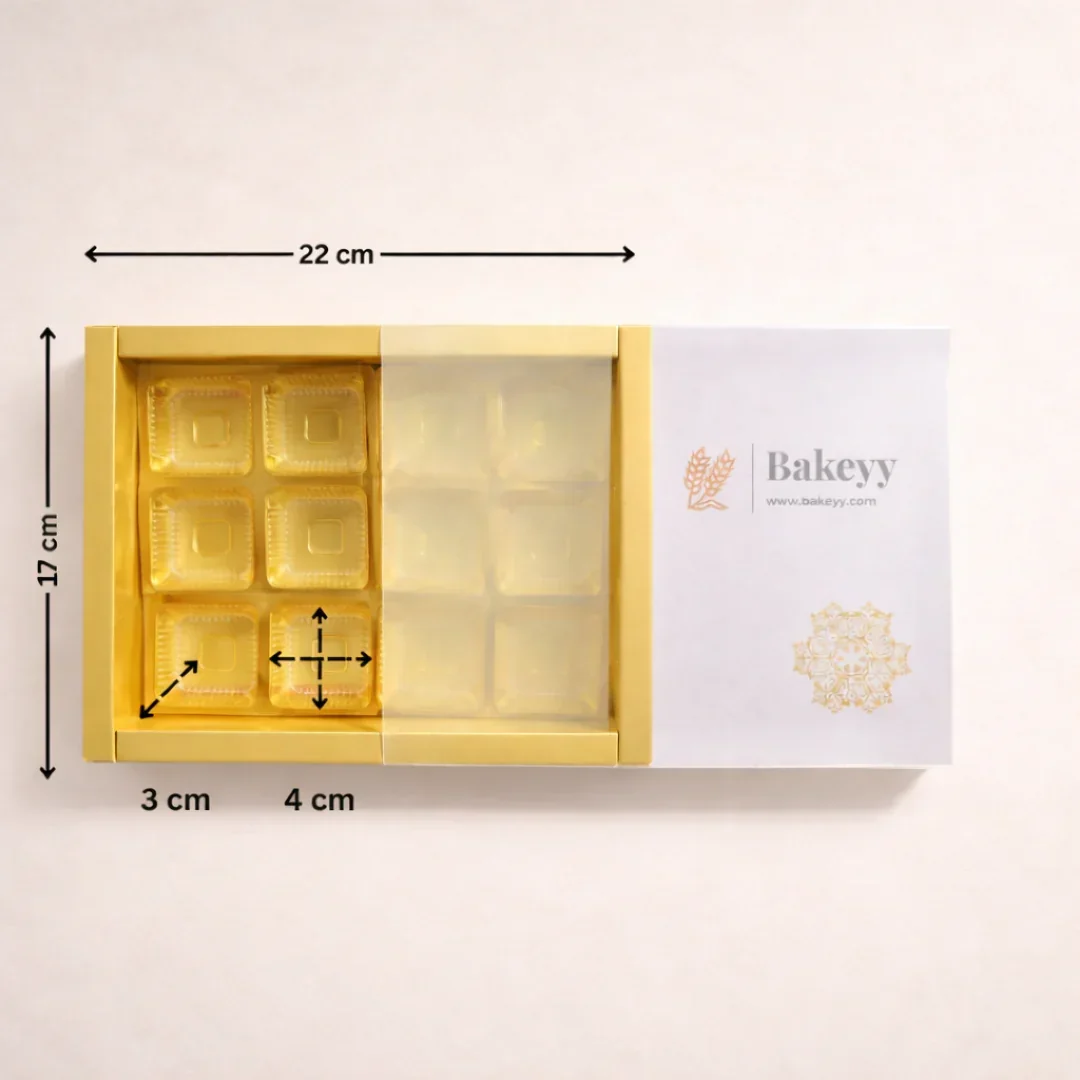 Gold Sliding Chocolate Box with Gold Cavity | Premium Gift Box for Chocolates | Pack of 10 - Image 3
