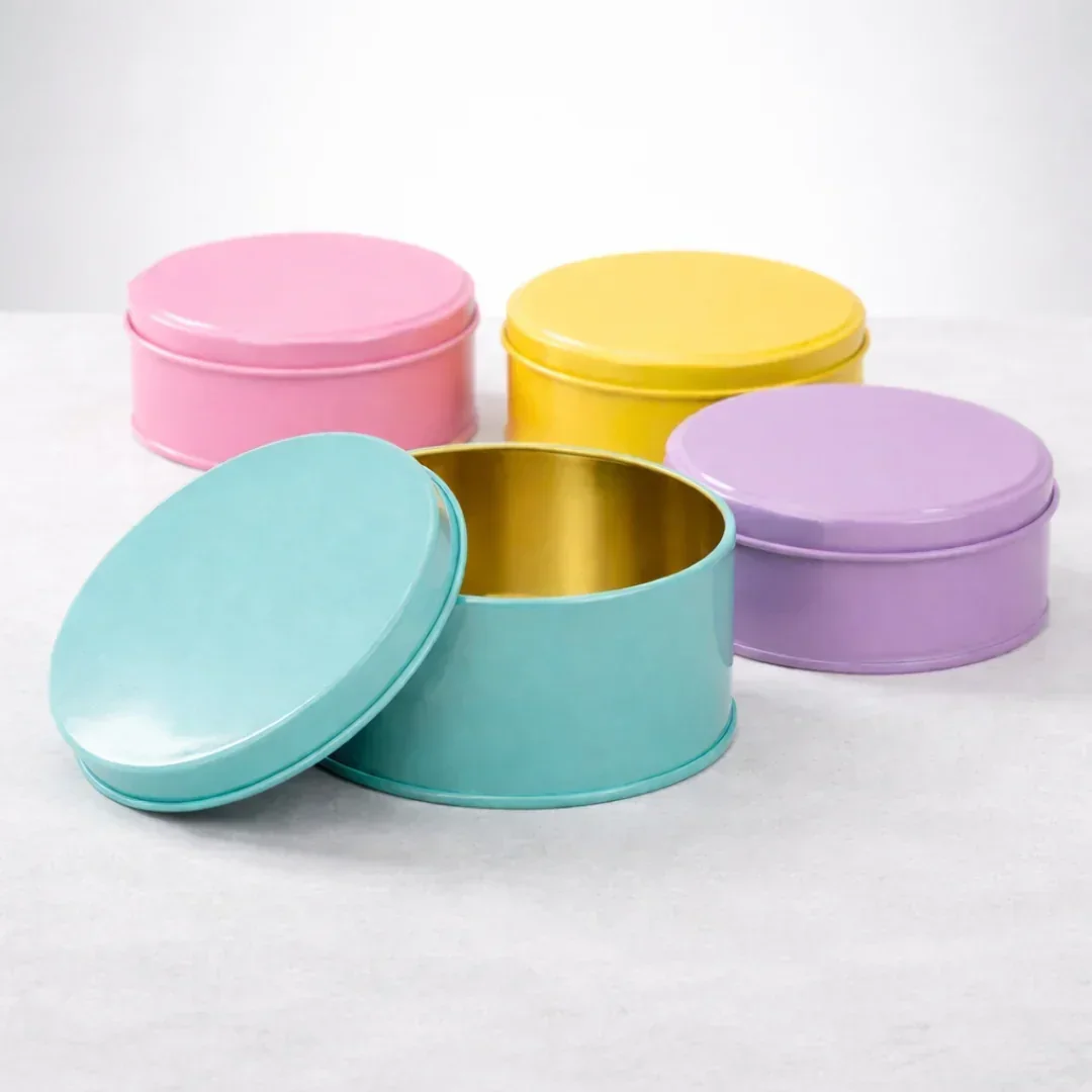 Color Plain Tin Boxes | Multiple Shape Option Available | Heart, Circle, Square Box | Empty Boxes | Chocolate and Small Gifts Box | Pack of 6 - Image 6