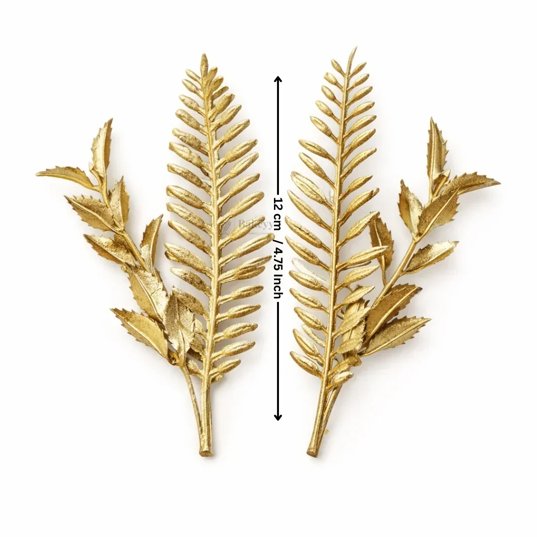 Golden Botanical Cake Toppers | Leaf & Floral Cake Décor | Assorted Designs | Pack of 1 - Image 3