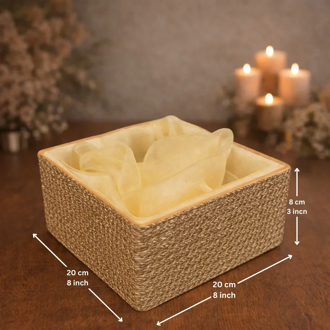 Golden Diamond Mesh Gift Box with Net | Premium Return Gift Packaging | Pack of 1 - Image 6