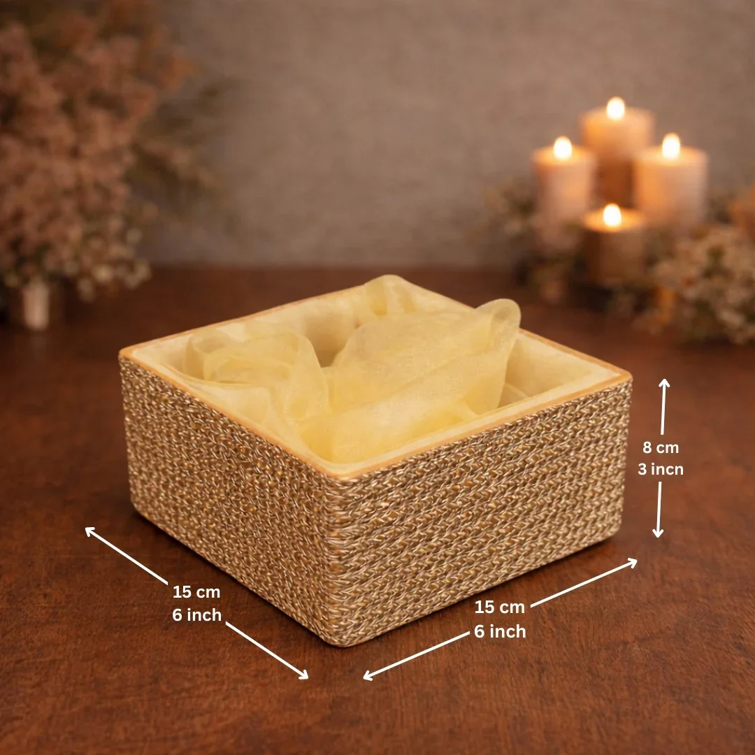 Golden Diamond Mesh Gift Box with Net | Premium Return Gift Packaging | Pack of 1 - Image 7