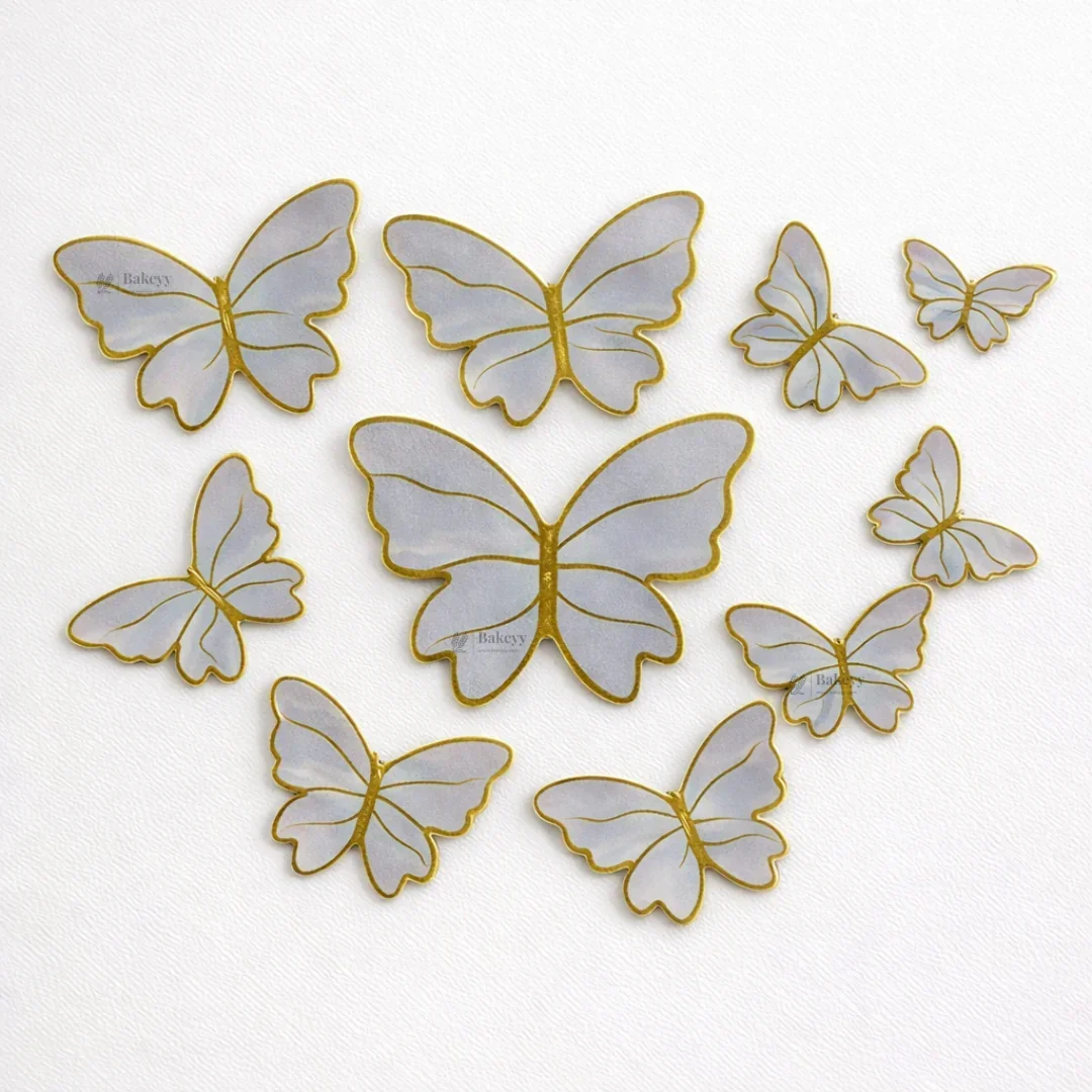 Golden-Embossed Blush Butterfly Toppers | Multiple Design Options Available | Premium Finish | Pack of 10 - Image 10