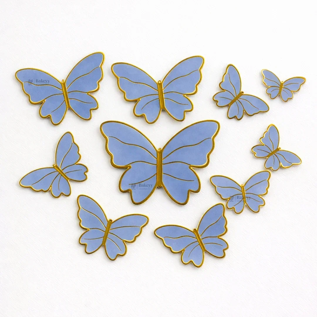 Golden-Embossed Blush Butterfly Toppers | Multiple Design Options Available | Premium Finish | Pack of 10 - Image 8