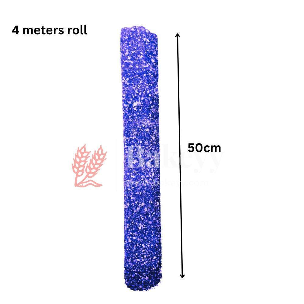 Purple Snow Net Roll for Bouquet Making, Flowers Packing| 4 Meters Roll| Perfect for Chocolate Wrapping, Gift Packing| 1 Piece - Image 2