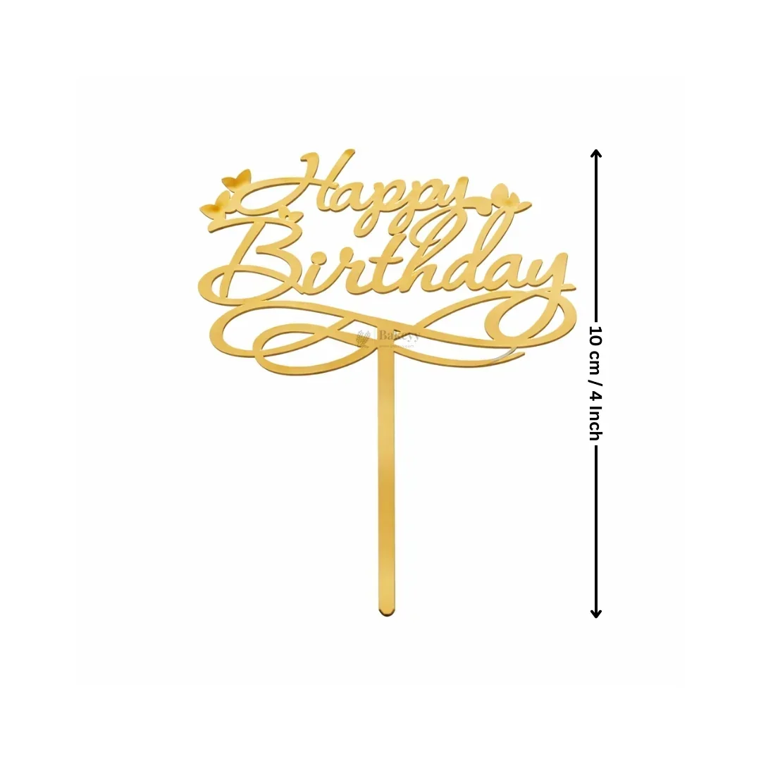 Happy Birthday Acrylic Cake Topper | Elegant Birthday Designs | Cake Decoration Accessory - Image 11