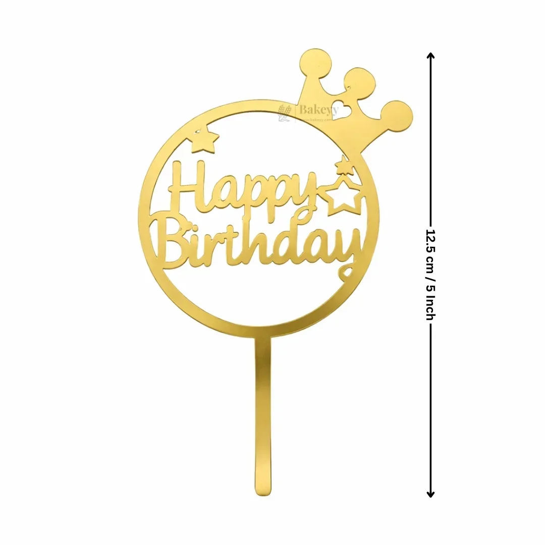 Happy Birthday Acrylic Cake Topper | Elegant Birthday Designs | Cake Decoration Accessory - Image 13
