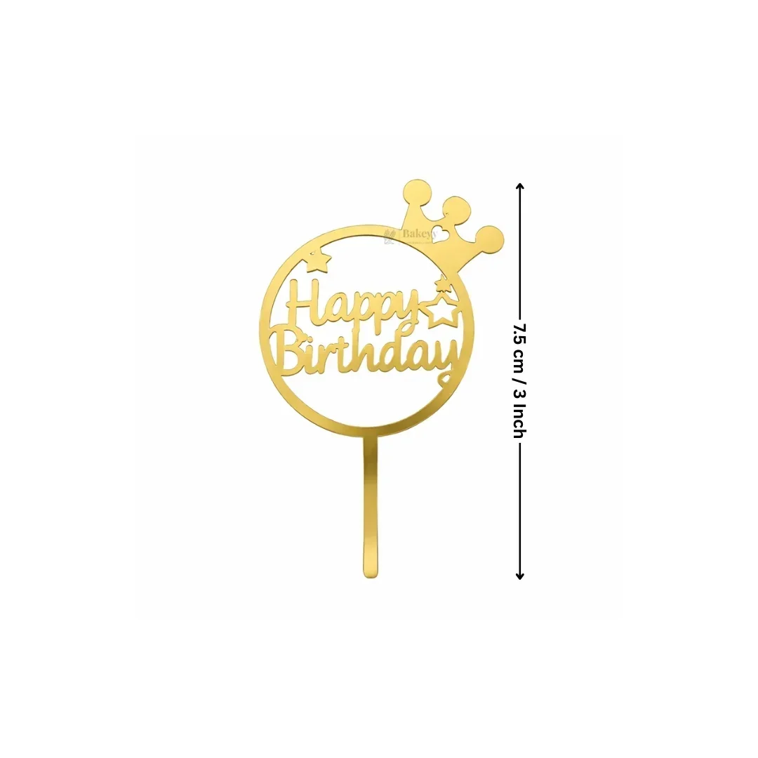 Happy Birthday Acrylic Cake Topper | Elegant Birthday Designs | Cake Decoration Accessory - Image 15