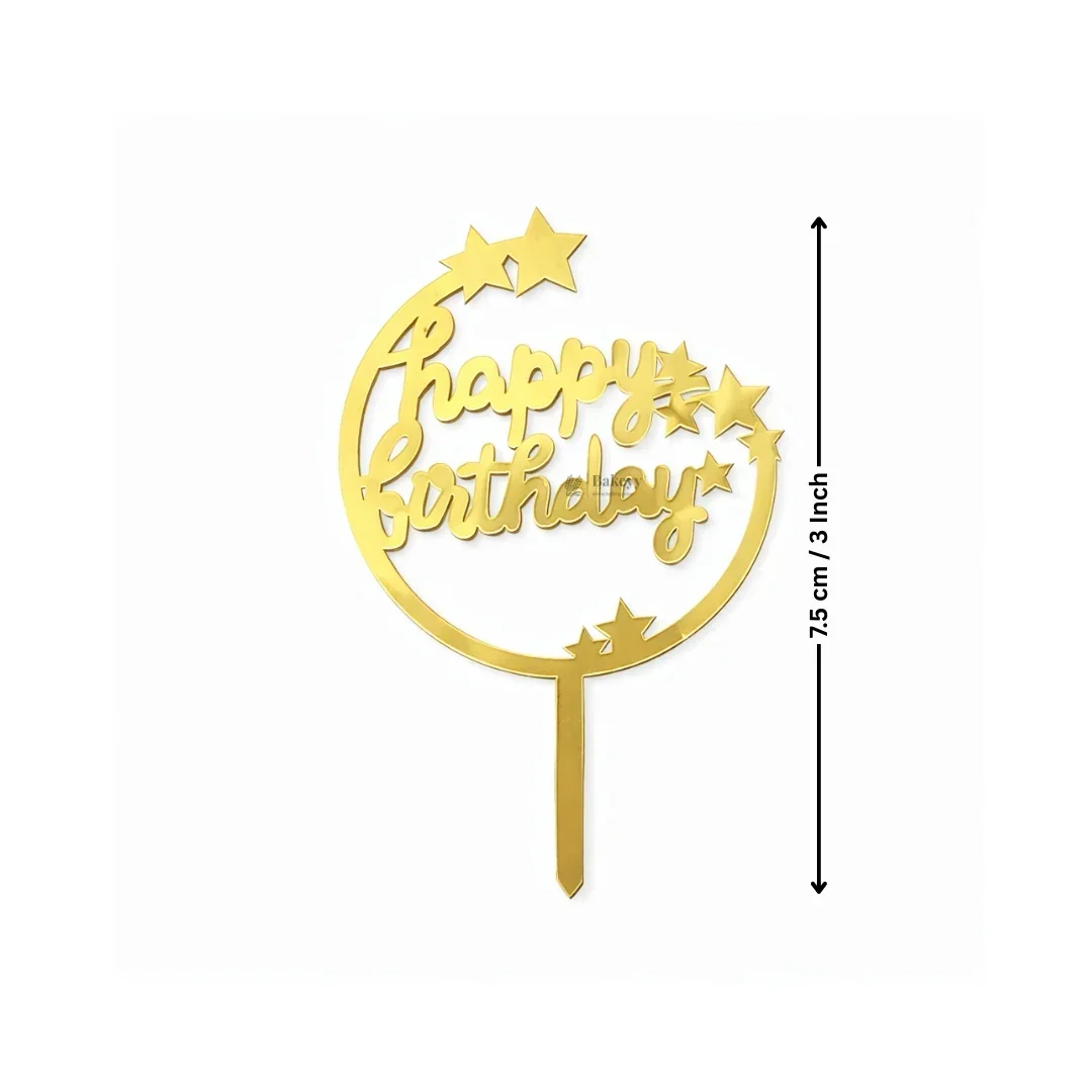 Happy Birthday Acrylic Cake Topper | Elegant Birthday Designs | Cake Decoration Accessory - Image 22