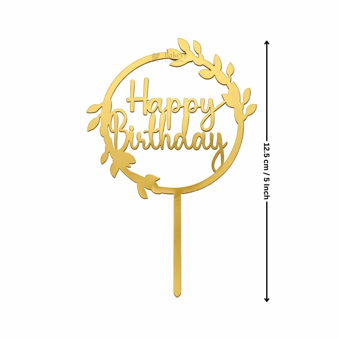 Happy Birthday Acrylic Cake Topper | Elegant Birthday Designs | Cake Decoration Accessory - Image 7