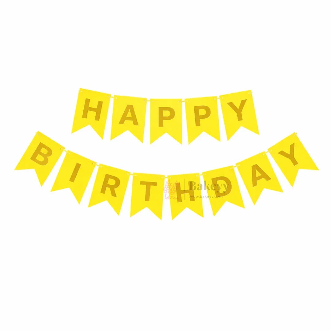 Happy Birthday Banner Decoration | Party Bunting Set | Letters with Satin Hanging String | Pack of 1 - Image 5