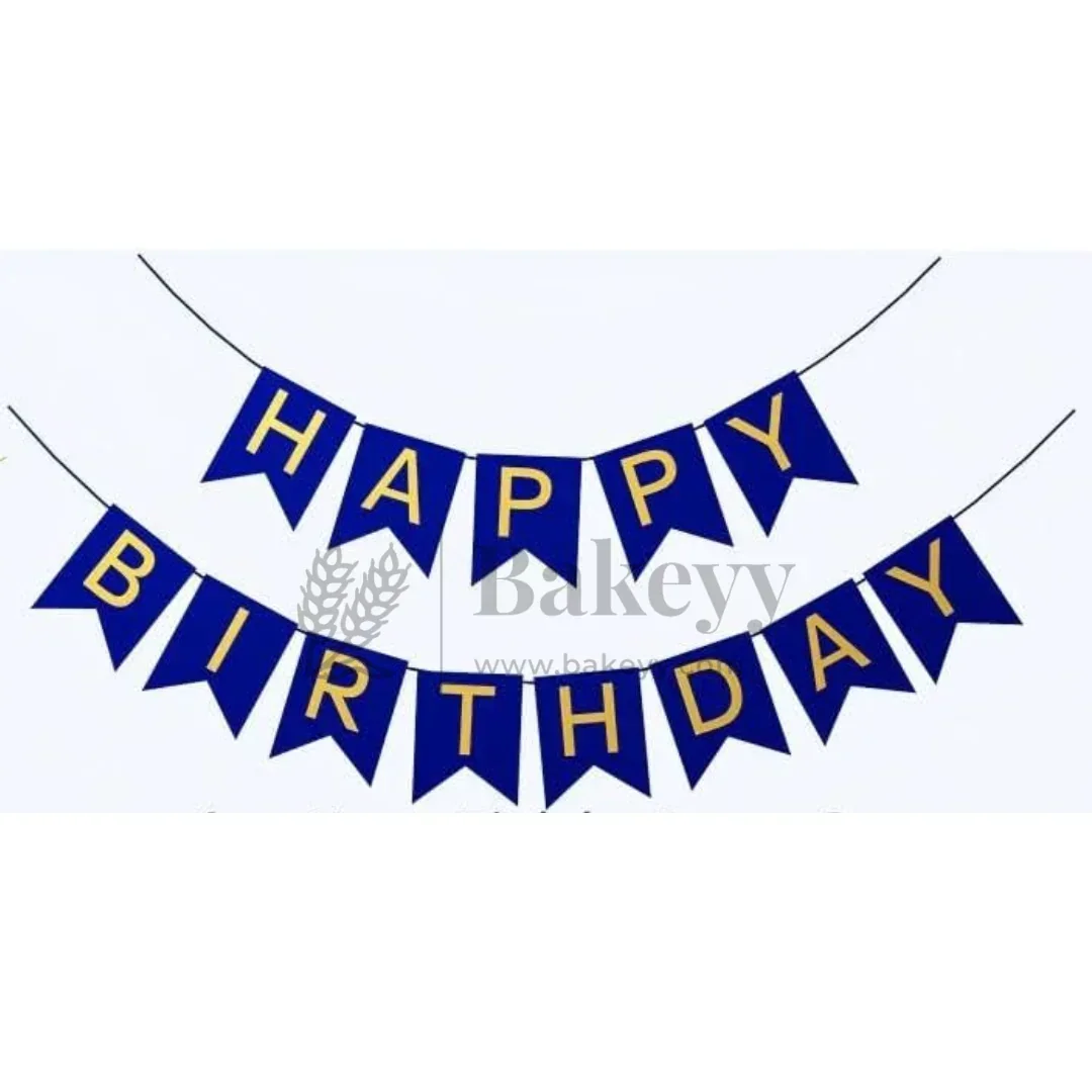 Happy Birthday Banner Decoration | Party Bunting Set | Letters with Satin Hanging String | Pack of 1 - Image 7