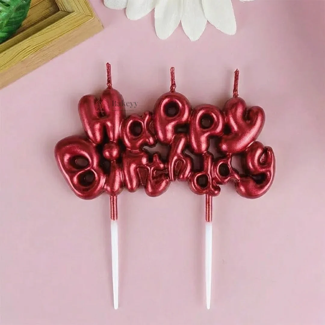 Happy Birthday Candle | Metallc Shades | Pack of 1 - Image 7