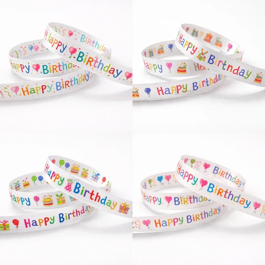Happy Birthday Printed Decorative Ribbon Roll | Birthday Party Essential | Gift Decorations | Pack of 1 - Image 4