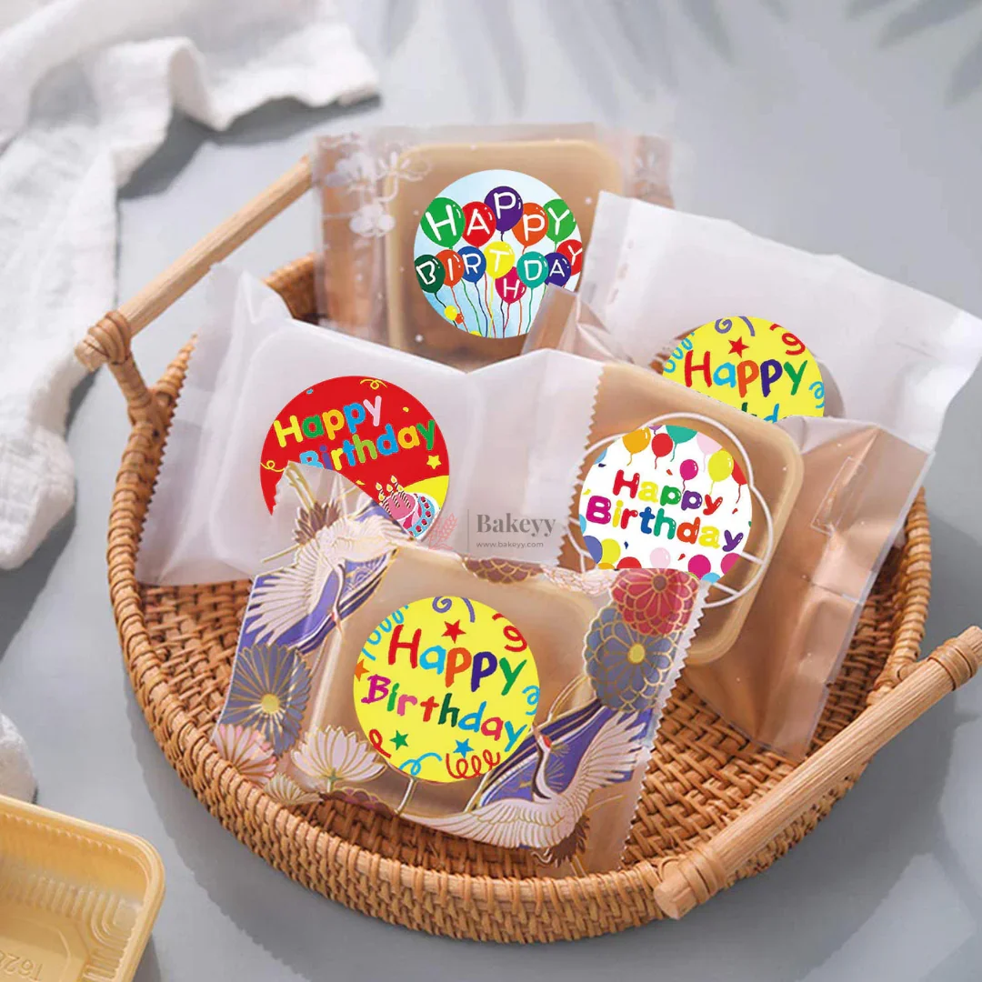 Happy Birthday Stickers Roll | 500 Pcs | Pack of 1 - Image 3