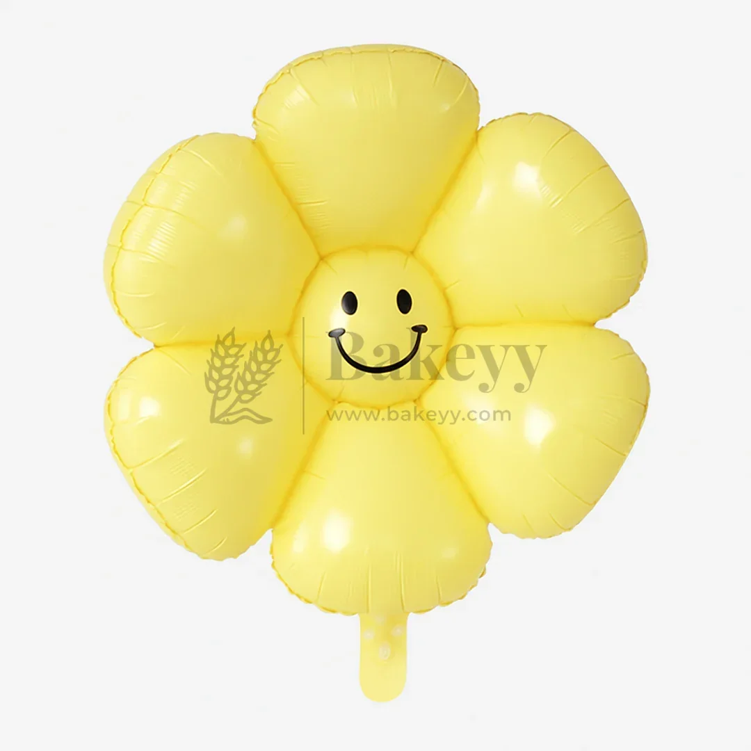 Happy Flower Foil Balloon | Smiling Daisy Balloon | Event & Celebration Decoration | Pack of 1 - Image 5