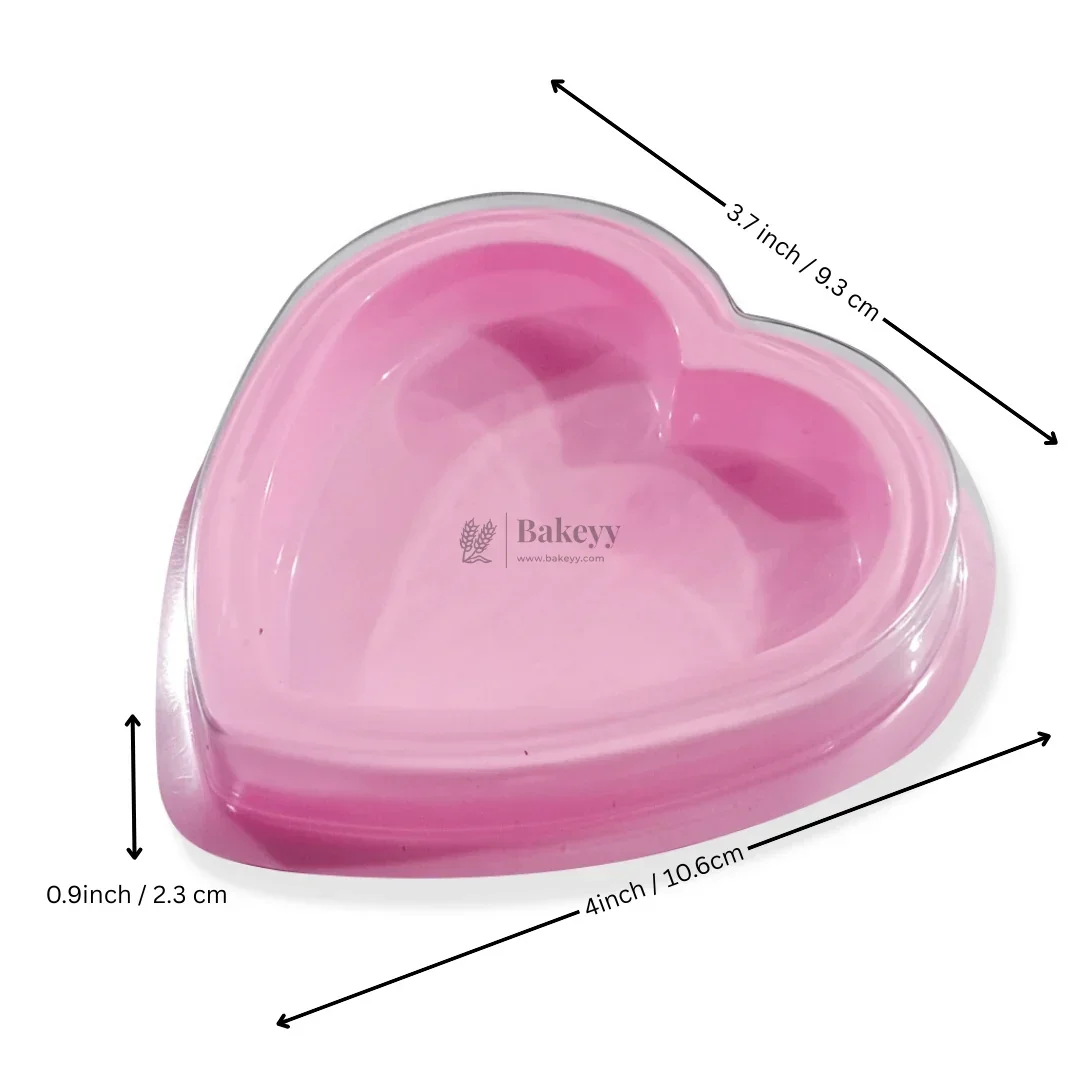 Pink Heart Shape Chocolate Box with Transparent Lid | Gift Box for Chocolates & Gifting | Pack of 25 - Image 3