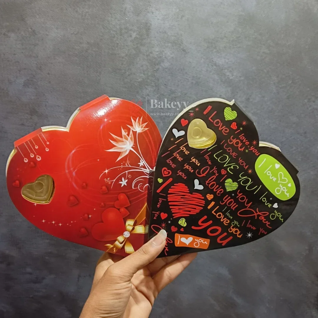 Heart Shape Chocolate Gift Box with Tray | 11 Cavity Tray | Premium Valentine Packaging | Pack of 25 - Image 2