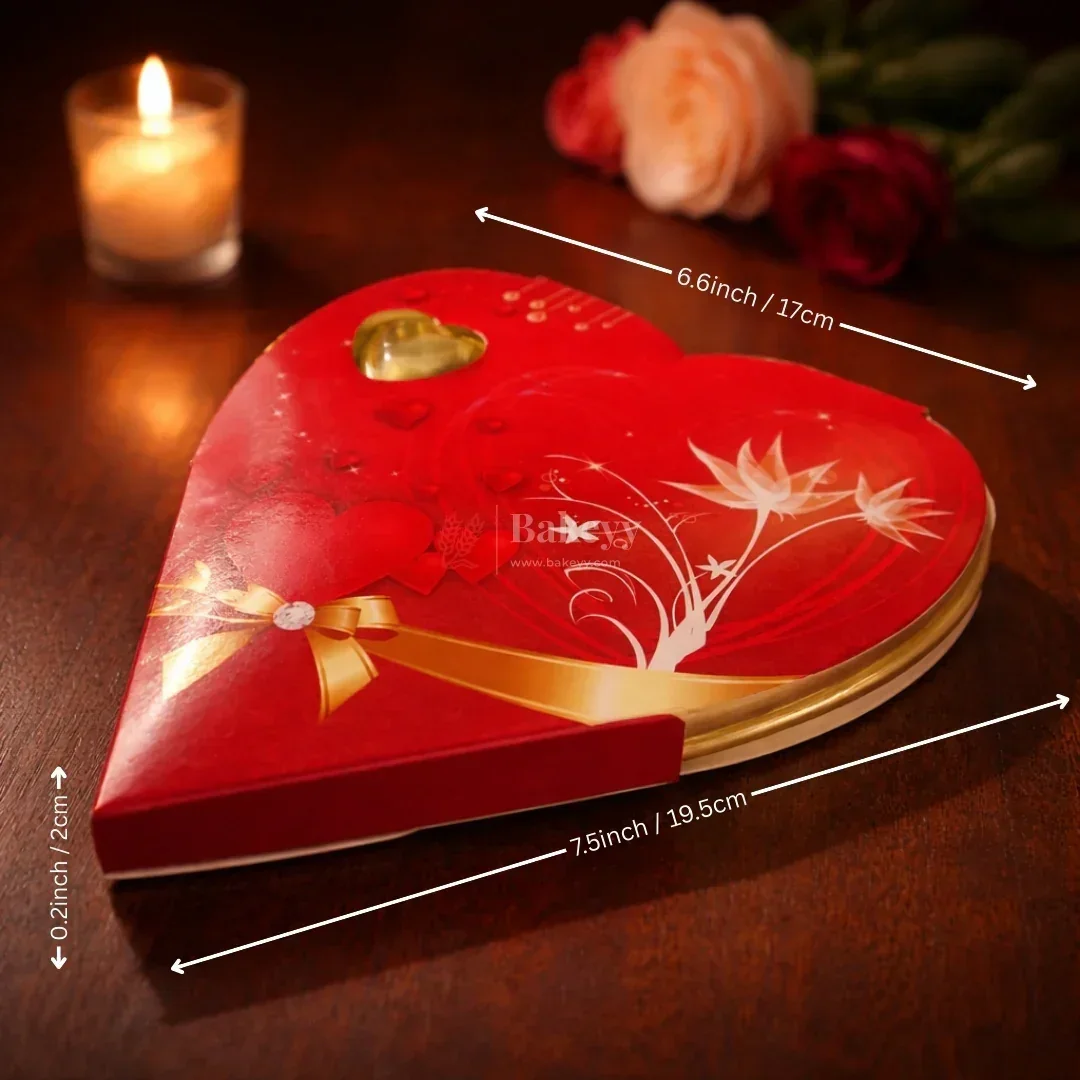 Heart Shape Chocolate Gift Box with Tray | 11 Cavity Tray | Premium Valentine Packaging | Pack of 25 - Image 5