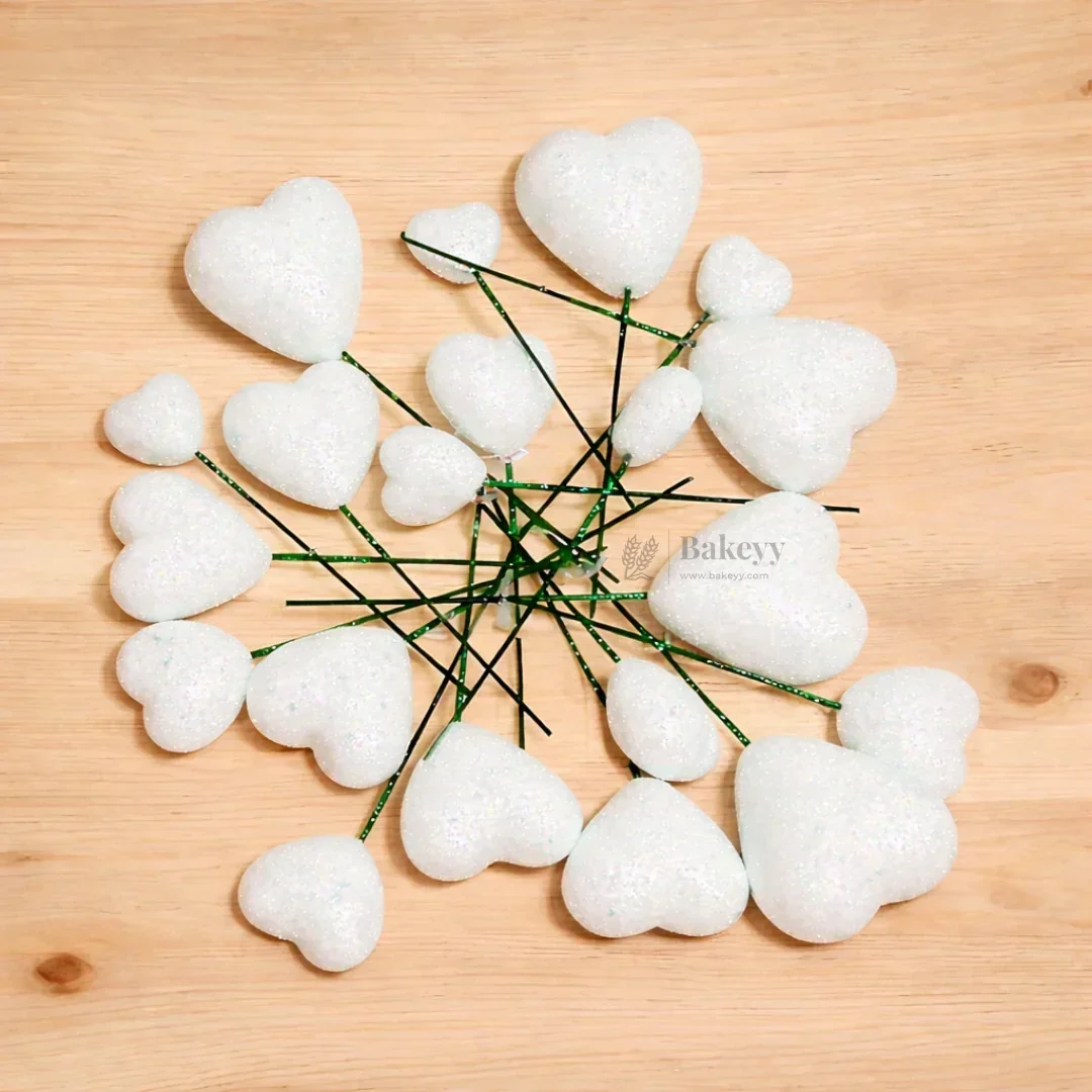 Heart Shape Faux Ball Cake Decor | Heart Shape Cake Topper | Pack of 20 - Image 10