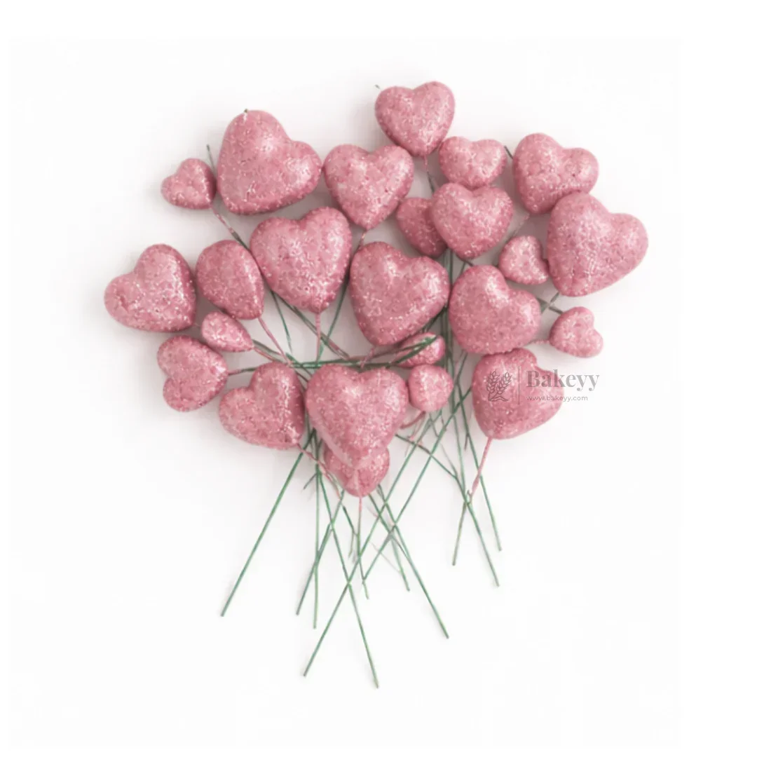 Heart Shape Faux Ball Cake Decor | Heart Shape Cake Topper | Pack of 20 - Image 11