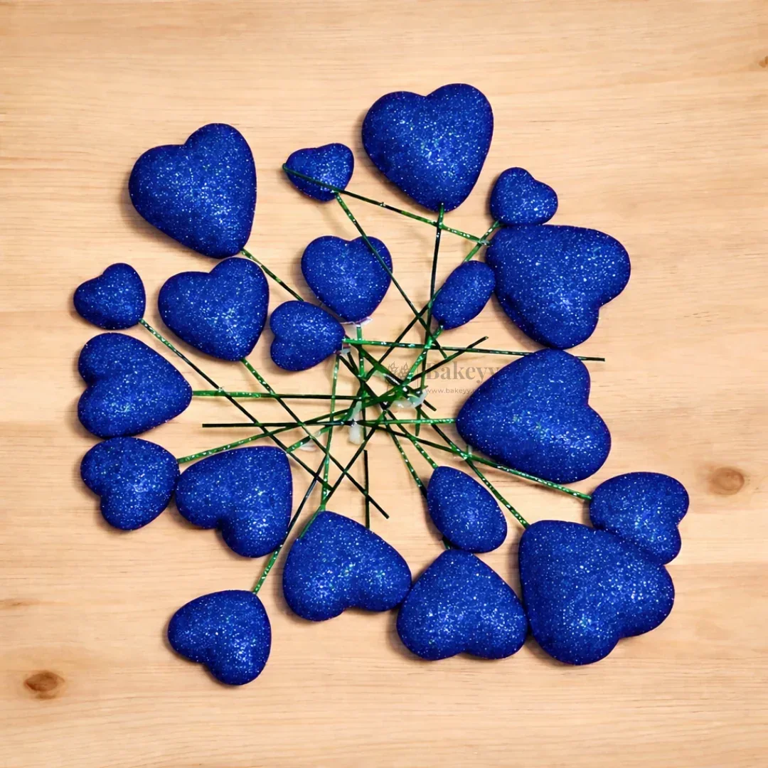 Heart Shape Faux Ball Cake Decor | Heart Shape Cake Topper | Pack of 20 - Image 5