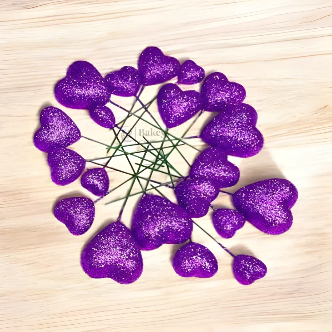 Heart Shape Faux Ball Cake Decor | Heart Shape Cake Topper | Pack of 20 - Image 8