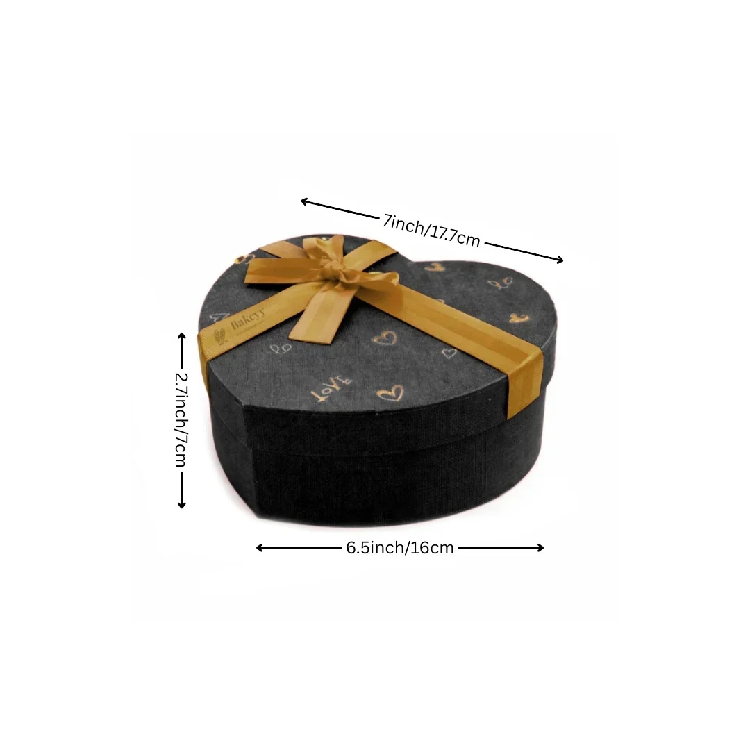 Heart Shape Rigid Hamper Box with Ribbon Lid | Premium Packaging for Chocolates or Gifts | Pack of 1 - Image 3