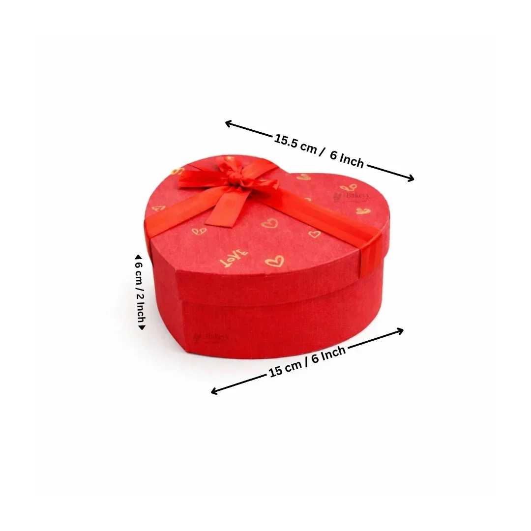 Heart Shape Rigid Hamper Box with Ribbon Lid | Premium Packaging for Chocolates or Gifts | Pack of 1 - Image 4