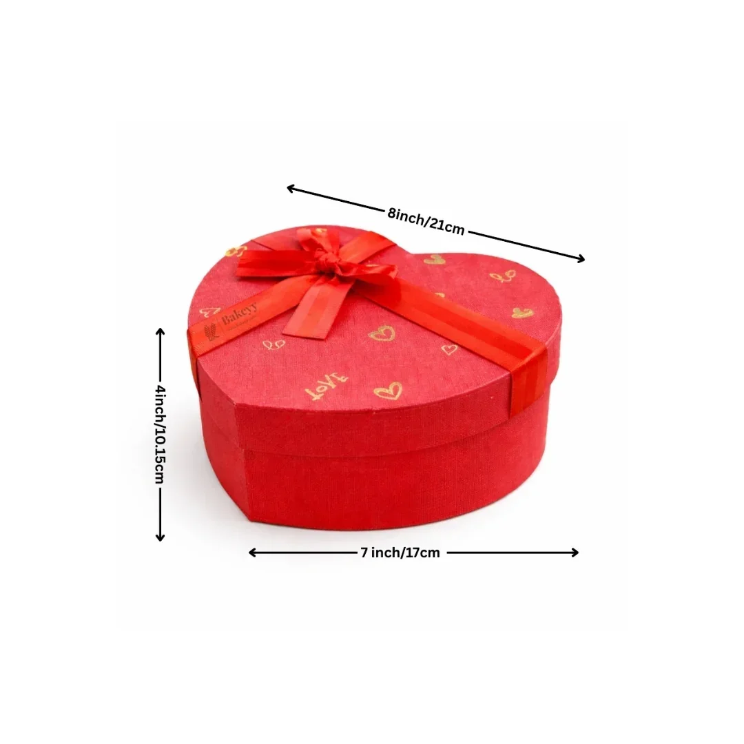 Heart Shape Rigid Hamper Box with Ribbon Lid | Premium Packaging for Chocolates or Gifts | Pack of 1 - Image 5