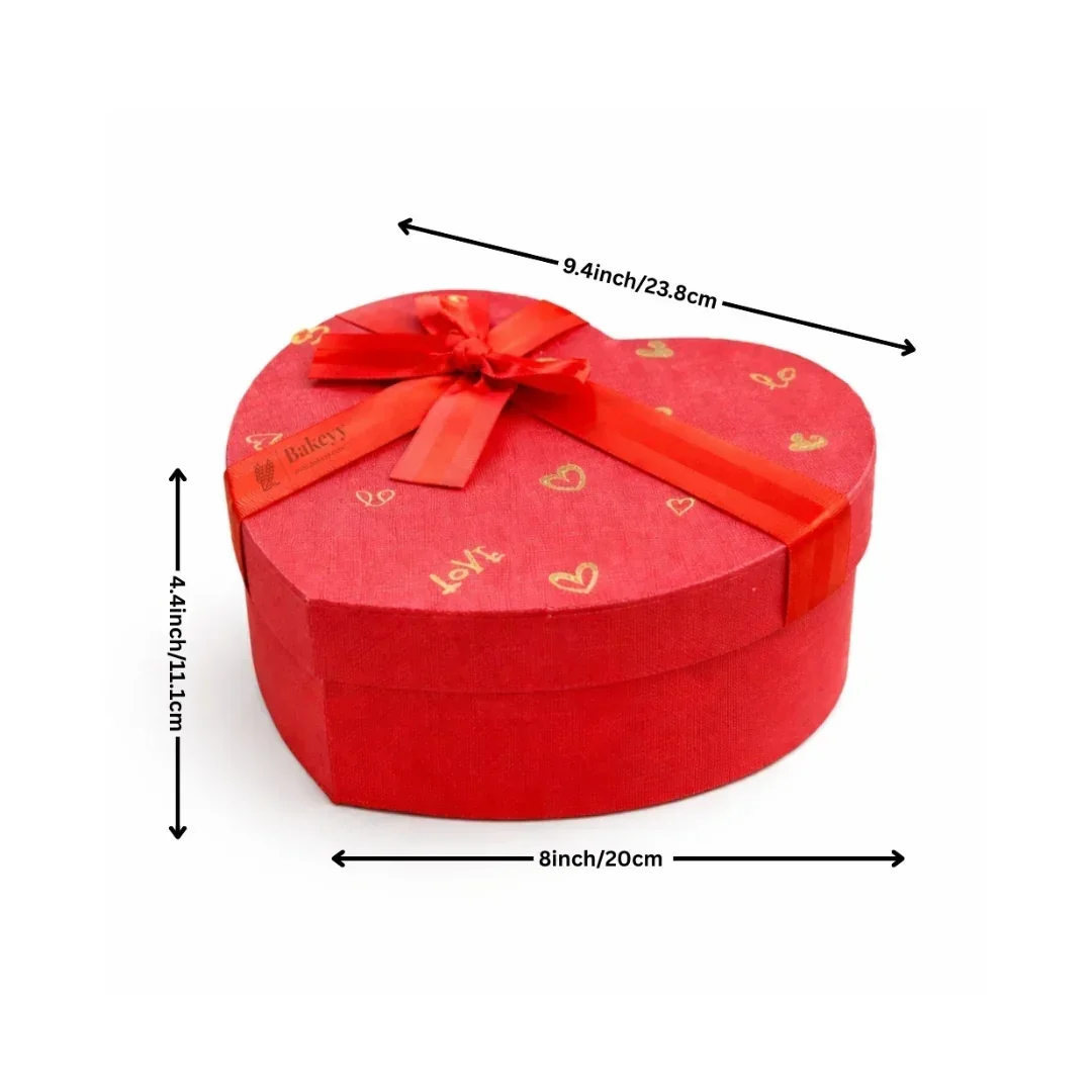 Heart Shape Rigid Hamper Box with Ribbon Lid | Premium Packaging for Chocolates or Gifts | Pack of 1 - Image 6