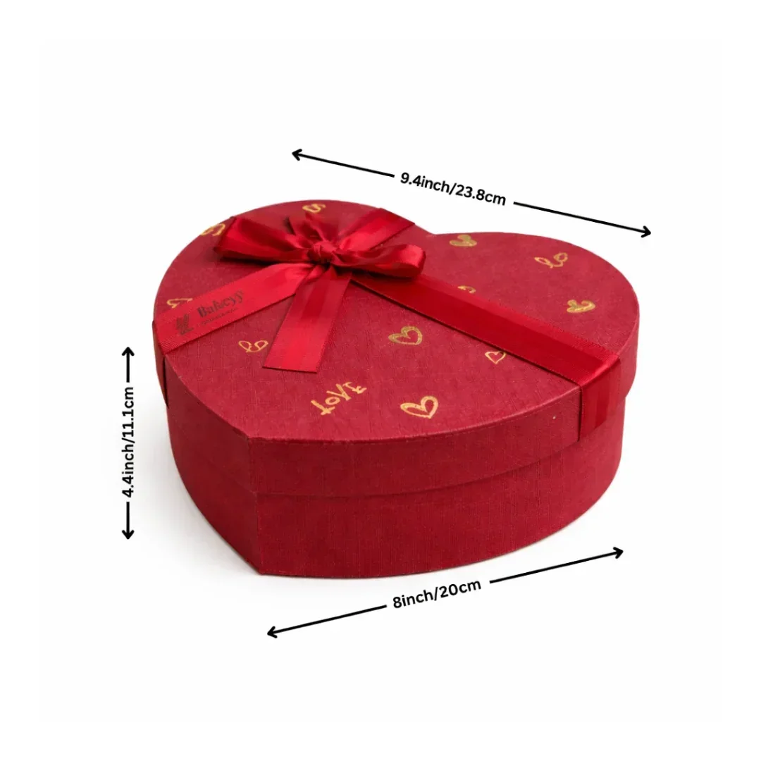 Heart Shape Rigid Hamper Box with Ribbon Lid | Premium Packaging for Chocolates or Gifts | Pack of 1 - Image 8