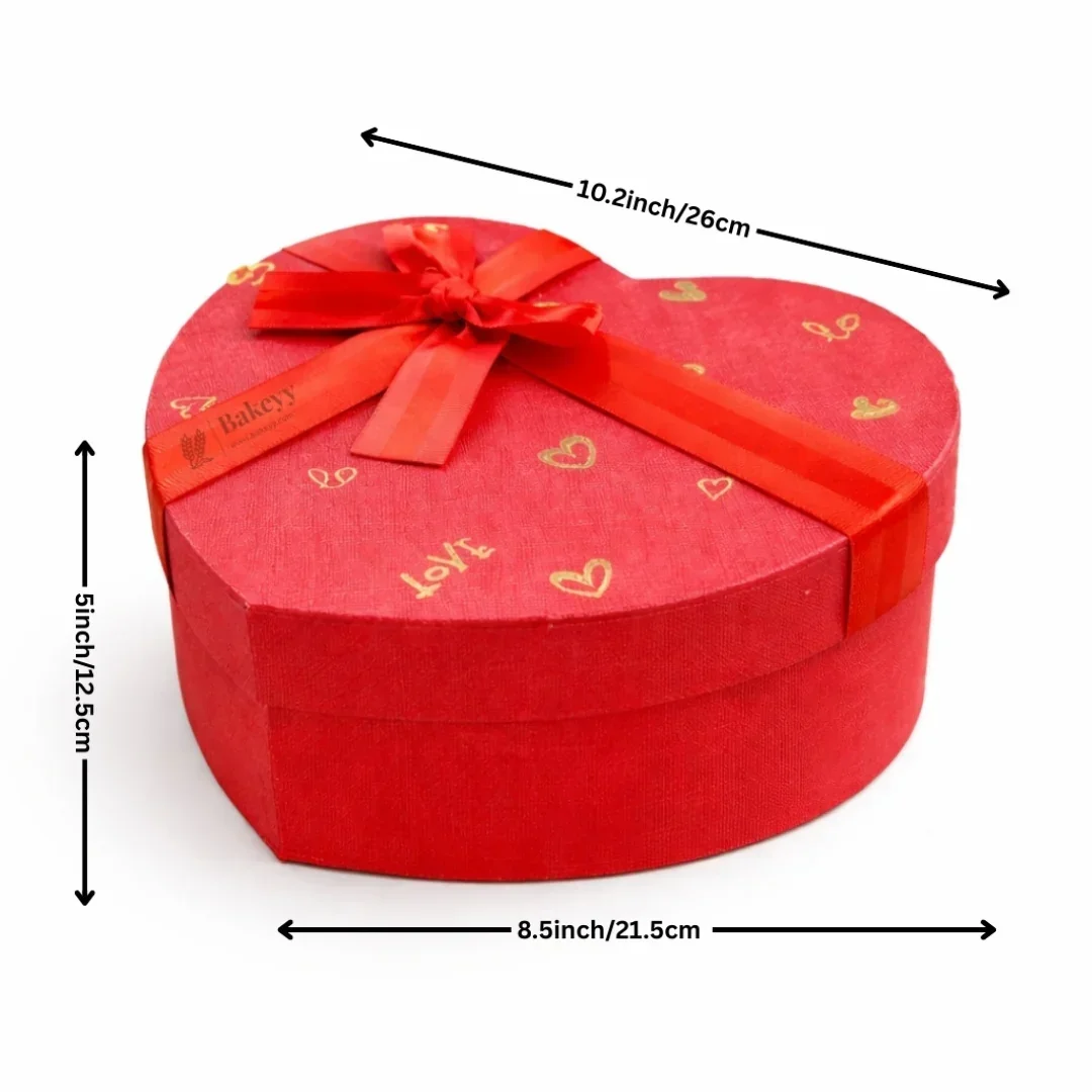 Heart Shape Rigid Hamper Box with Ribbon Lid | Premium Packaging for Chocolates or Gifts | Pack of 1 - Image 9