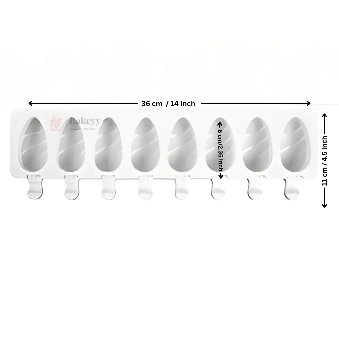 Oval Shape Popsicle Silicone Mould | Ice Cream & Kulfi Mould | Food-Grade Silicone | Pack of 1 - Image 3