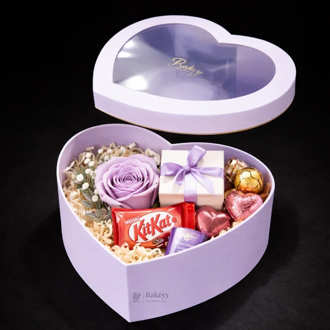 Heart Shape Transparent Lid Gift Box | Premium Hamper Packaging | Different color | Pack of 1 - Image 3