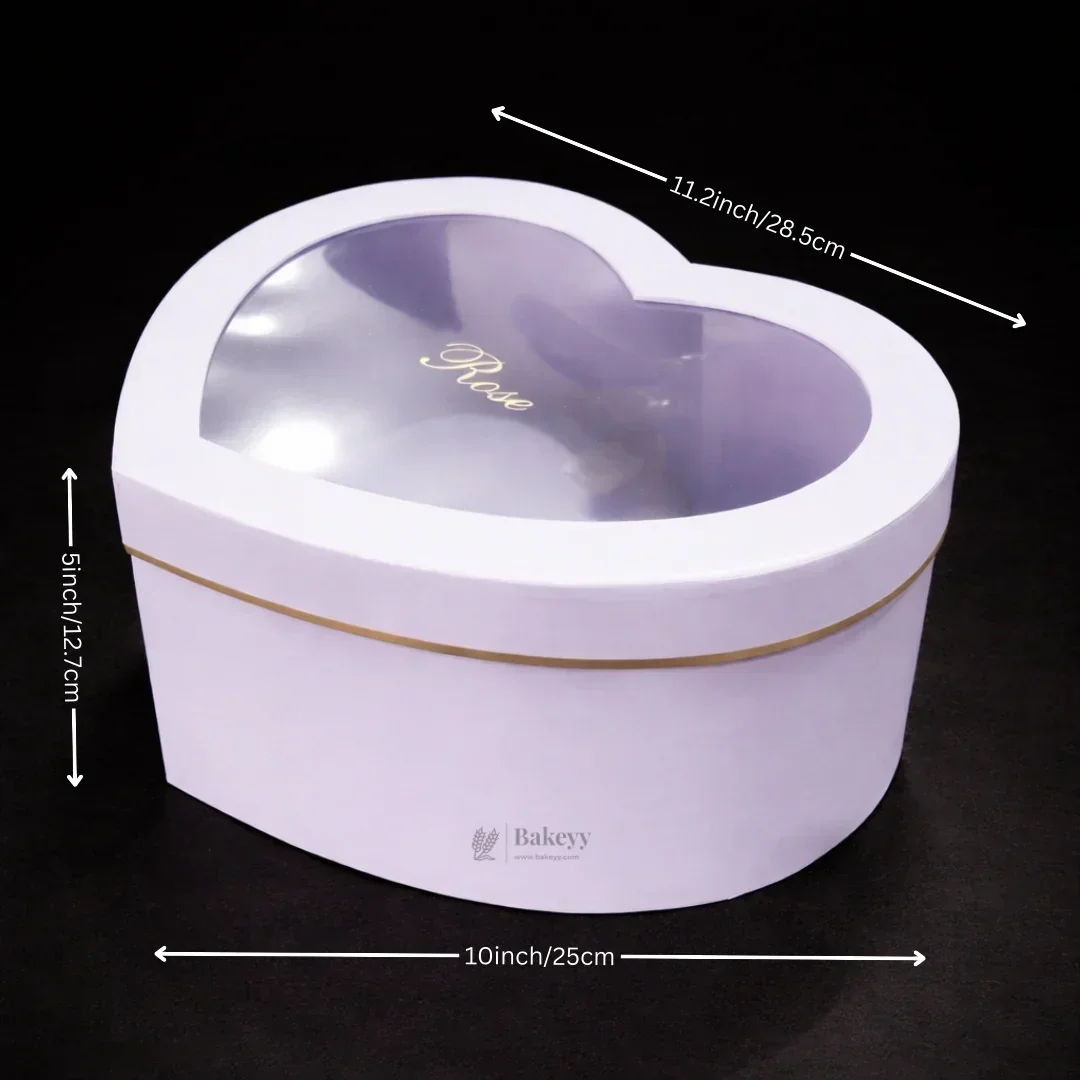 Heart Shape Transparent Lid Gift Box | Premium Hamper Packaging | Different color | Pack of 1 - Image 4