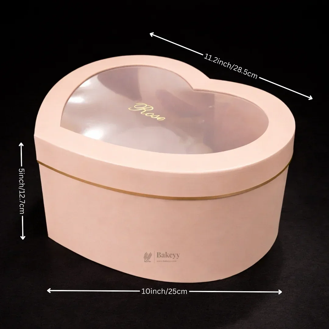 Heart Shape Transparent Lid Gift Box | Premium Hamper Packaging | Different color | Pack of 1 - Image 7