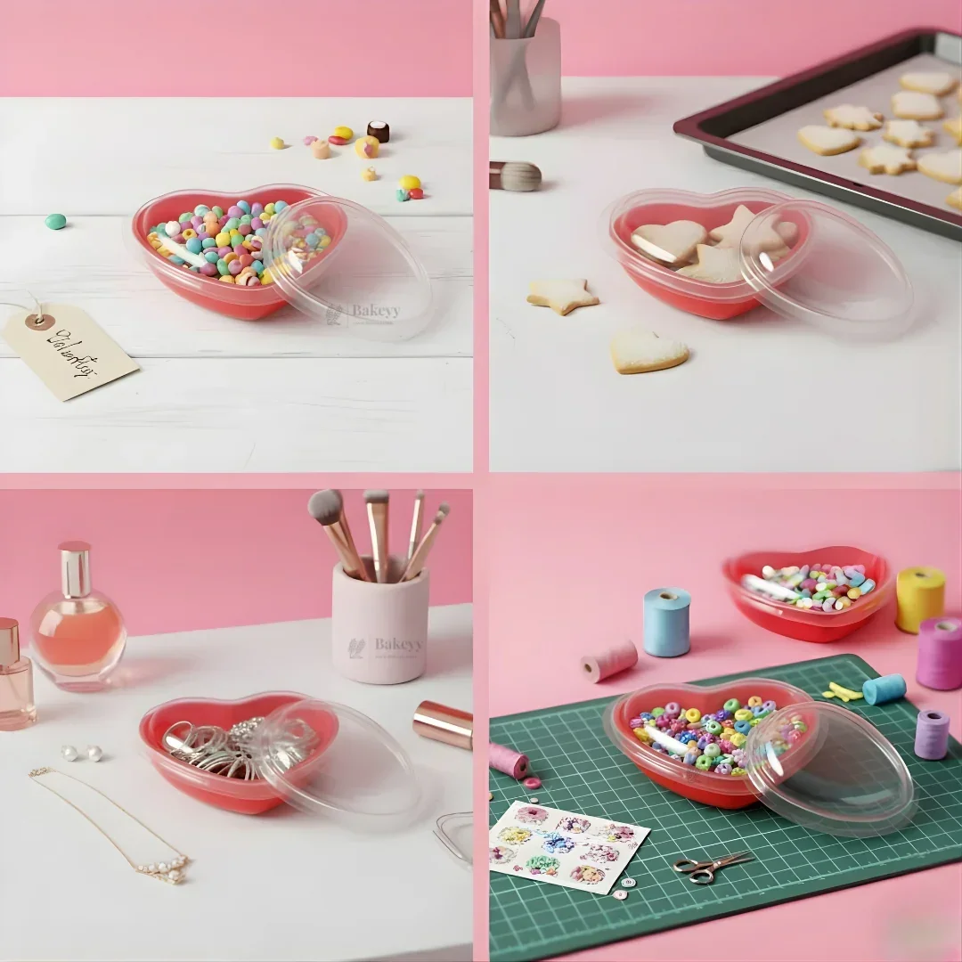 Heart-Shaped Food Container with Transparent Lid | Multipurpose Dessert & Gift Packaging Box | Reusable | Pack of 25 - Image 5